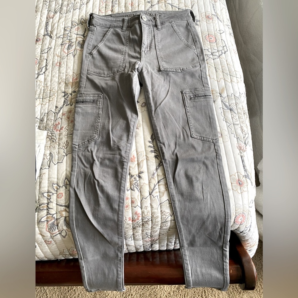 American Eagle Jeans, Grey Hi-Rise Jegging, size 4 Regular